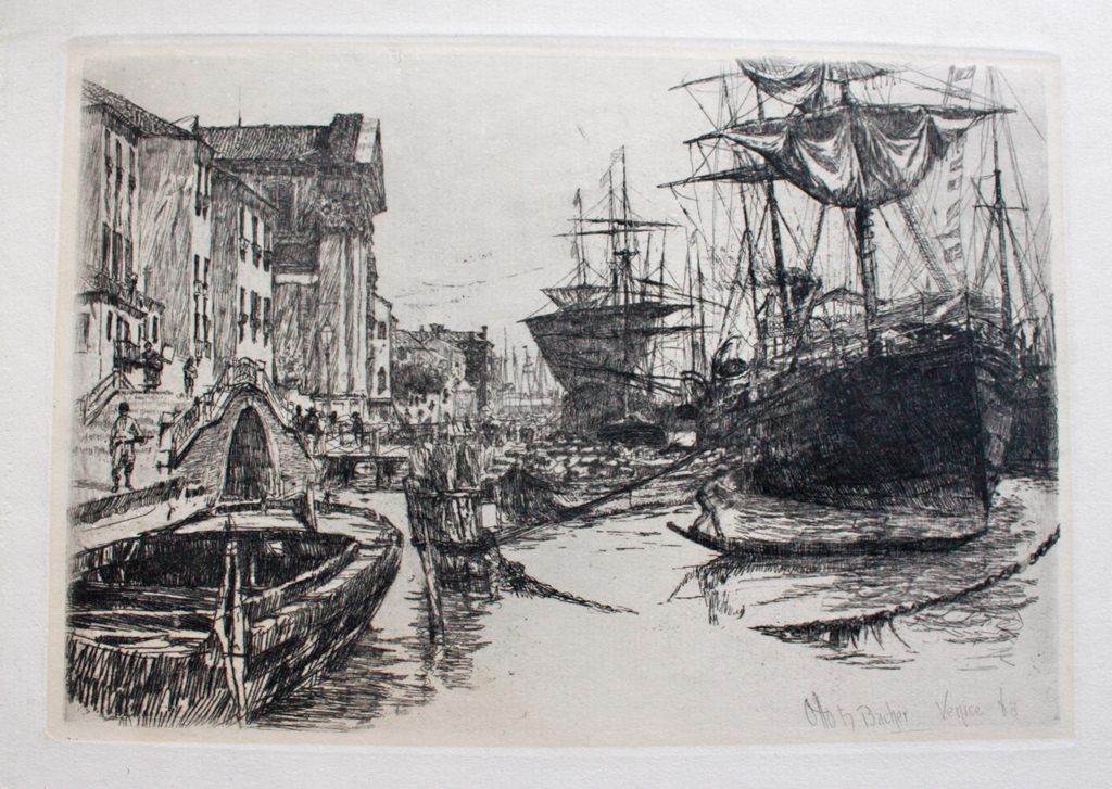 OTTO HENRY BACHER Group of 5 etchings.